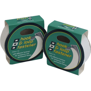 PSP Borrelåstape (Hook & Loop) 25 mm 1 m hvit