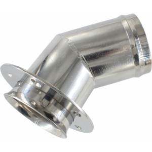 Eksosgjennomføring 45 grader 76 mm