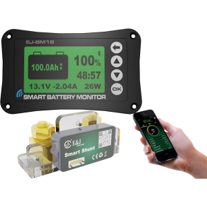 Batterimonitor Smart med Lux LCD display