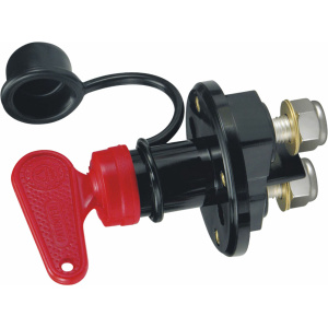 Quick Hovedstrømbryter med uttakbar nøkkel, rød