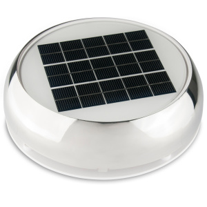 Ventilator, Solcelle m/batteri, syrefast, 3"