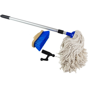 Vaskesett/båtshake børste-mopp