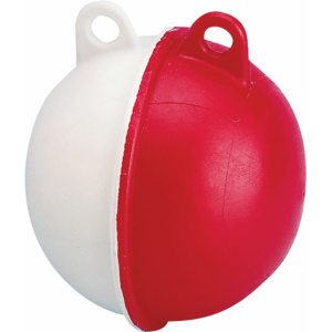 Garnblåse kule Ø130mm m/2 øyer hvit/rød