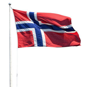 Norsk flagg til flaggstang, 400 cm