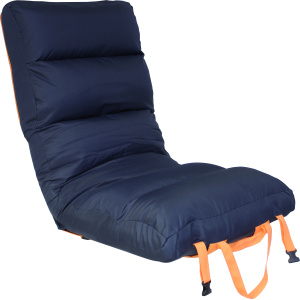 1852 Sittepute Comfy Big mørkeblå/oransje