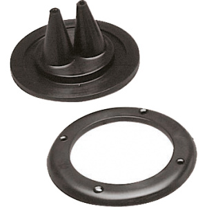 Kabelgjennomføring dobbel sort 105 mm