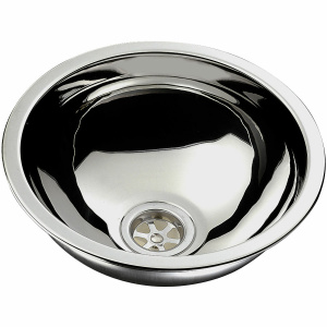 Stålvask rund, buet Ø 290 mm