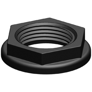 Møtrik/mutter 1 1/4" kompositt sort