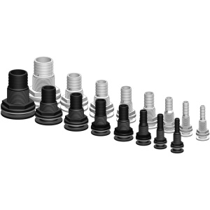 Skroggjennomføring 1/2" med 13 mm slangekobling, hvit