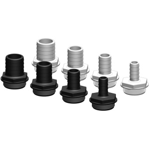 TruDesign Slangestuss til Y-ventil 32 mm rett sort