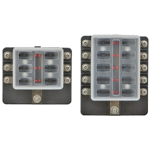 1852 Sikringsholder LED indikator, 10 uttak