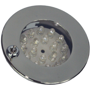 Downlight, LED m/bryter, krom