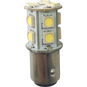 1852 LED lanternepære BAY15D 10-36V 210lm rød