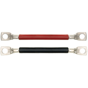 Batterikabel 1,4m, 50mm2 m/kabelsko Ø8 og Ø10 - Sort