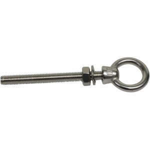Øyebolt m/flens, 12 x 120 mm, rustfri