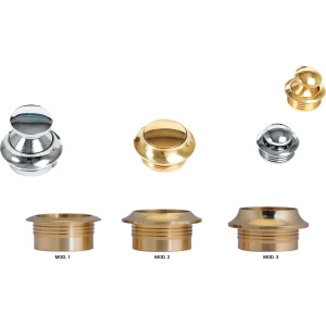 Skaplås trykknapp 16 mm krom