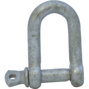 D-sjakkel, rett, 38mm, galvanisert