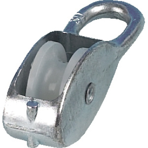 Blokk, enkel, 65mm, aluminium