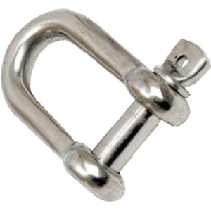 D-sjakkel, rett, 20mm, syrefast
