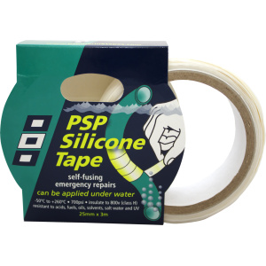 PSP Self Fusing Silicontape 25 mm hvit