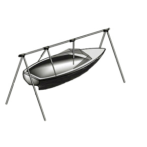1852 Bakkestativ i aluminium m/bag 12 m