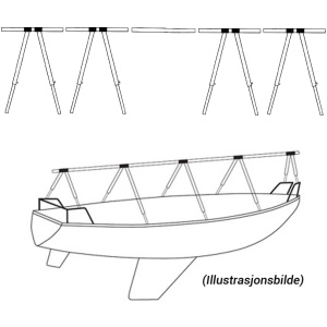 1852 Dekkstativ i aluminium m/bag 12 m