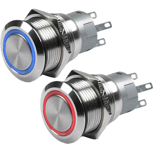 Rustrfri bryter LED Rød - Summer