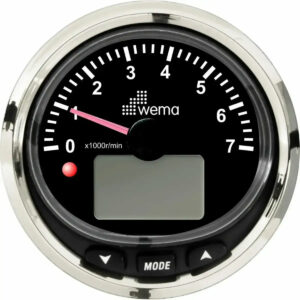 Wema Turteller 7000 rpm NMEA2000 Silverline Sort